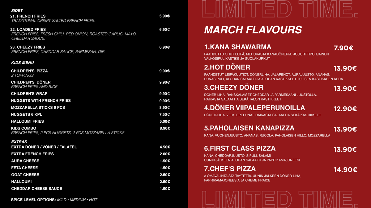 kana shawarma Paahdettu ohut leipä, mehukasta kanadöneria, jogurttipohjainen valkosipulikastike ja suolakurkut..png